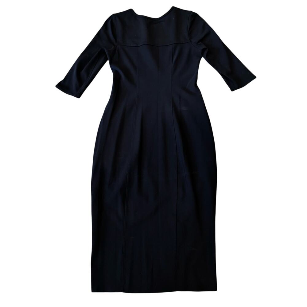Lululemon Out Of This World Dress Midi Half Sleeve Bodycon Black Dress Size 4-6 - Picture 3 of 6